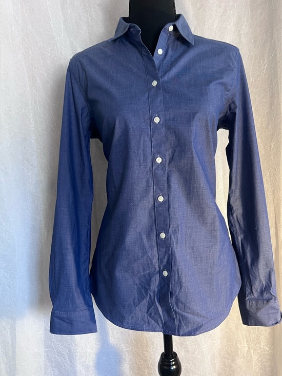 Banana Republic Tops - Banana Republic Blue Long-Sleeve Button Shirt